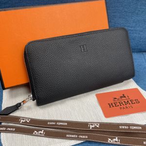 Hermes Azap Wallet Togo Leather Palladium Hardware In Black