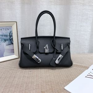 Hermes Birkin Mini Shoulder Bag Togo Leather Palladium Hardware In Black