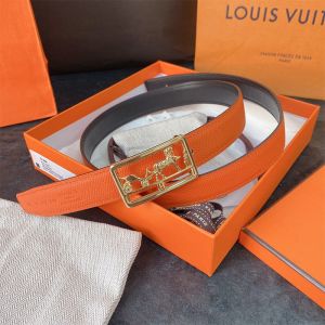 Hermes Caleche Buckle 24MM Reversible Belt Epsom Leather In Orange
