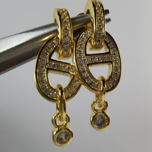 Hermes Chaine D'Ancre Enchainee Earrings In Gold