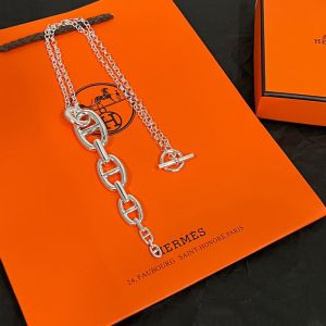 Hermes Chaine D'ancre Necklace Silver