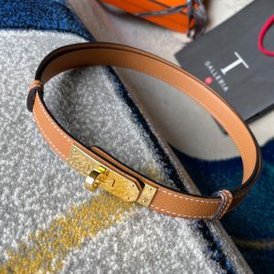 Hermes Kelly 18 Belt Espom Calfskin In Brown/Gold