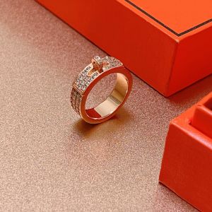 Hermes Kelly Crystals Ring In Rose Gold