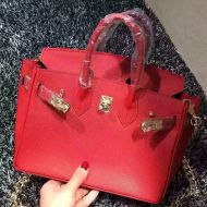 Hermes Birkin Bag Epsom Leather Gold Hardware In Red