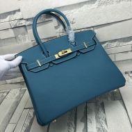 Hermes Birkin Bag Togo Leather Gold Hardware In Teal