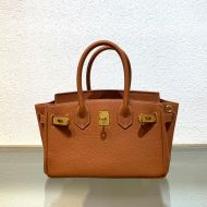 Hermes Birkin Mini Bag Togo Leather Gold Hardware In Brown