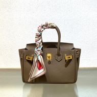 Hermes Birkin Mini Bag Togo Leather Gold Hardware In Khaki