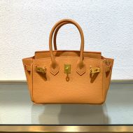 Hermes Birkin Mini Bag Togo Leather Gold Hardware In Orange