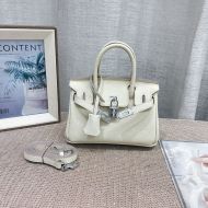 Hermes Birkin Mini Bag Togo Leather Palladium Hardware In White