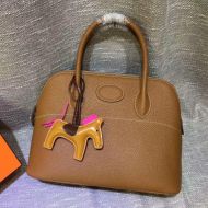 Hermes Bolide Bag Togo Leather Palladium Hardware In Brown