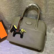 Hermes Bolide Bag Togo Leather Palladium Hardware In Grey