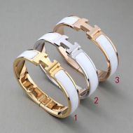 Hermes Small Clic H Bracelet In White
