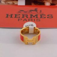 Hermes Clic H Ring Gold Hardware In Red