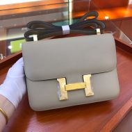 Hermes Constance Bag Epsom Leather Gold Hardware In Grey