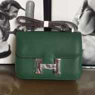 Hermes Constance Bag Epsom Leather Palladium Hardware In Green