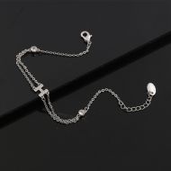 Hermes Crystals H Bracelets In Silver