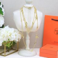 Hermes Farandole Long Necklace In Gold