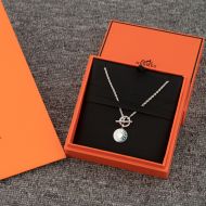 Hermes Gambade Necklace In Silver
