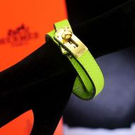 Hermes Kelly Double Tour Bracelet Epsom Calfskin In Green