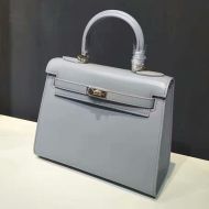 Hermes Kelly Bag Box Leather Gold Hardware In Blue