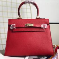 Hermes Kelly Bag Epsom Leather Gold Hardware In Red