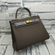 Hermes Kelly Bag Togo Leather Gold Hardware In Marble