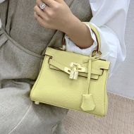 Hermes Kelly Mini Bag Togo Leather Gold Hardware In Yellow