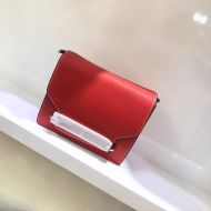 Hermes Roulis Bag Epsom Leather Palladium Hardware In Red