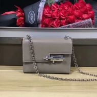 Hermes Verrou Chaine Mini Bag Goatskin Palladium Hardware In Grey