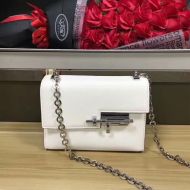 Hermes Verrou Chaine Mini Bag Goatskin Palladium Hardware In White